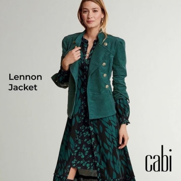 Cabi Lennon Jacket – Size Small – Teal Corduroy - Picture 4 of 5
